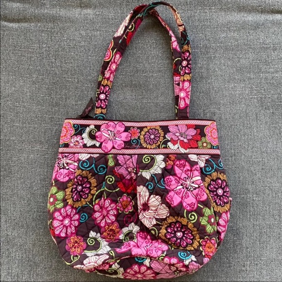 🌸 Vera Bradley Mod Floral Pink Purse 👜 2007 Retired Classic! - Picture 1 of 4